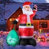 14 FT Christmas Inflatable Decoration Inflatable Santa Claus with Large Gift Bag Blow Up Yard Decorations for Holiday Party Front Yard Lawn Garden - 3 of 4