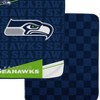 NFL Seattle Seahawks Diagonal Ghost Checker Double Sided Ultra Cozy Blanket - 2 of 3