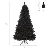 Aghana Digitals 7ft Black Artificial Christmas Tree - 1346 Realistic Branches, Spruce Style, Unlit - 3 of 4