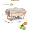 Chafing Dish Buffet Set, 8QT Rectangle Chafing Dishes for Buffet w/Lid Holder, Stainless Steel Chafer Food Warmers for Party Banquet Wedding - 2 of 4