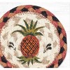 Earth Rugs Pineapple Coaster – 5"x5" Braided Jute with Welcome Symbol Pineapple Print for Farmhouse & Country Kitchen Decor - 2 of 3