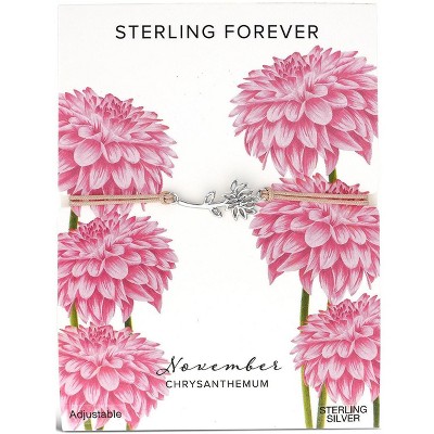 SHINE by Sterling Forever Sterling Silver Birth Flower Bolo Bracelet - November / Silver