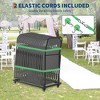 Folding Chair Rack with Wheels, 300 Lbs Capacity Folding Chair Cart for 25 Chairs, Chair Storage Dolly with Fixed Ropes for Business Gatherings - 3 of 4