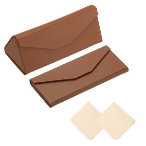 Unique Bargains Triangle Magnetic Foldable Glasses Case 2 Pcs - 1 of 4