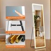 NicBex Arched/Rectangle Full Length Mirror,Floor Standing Mirror with 3 Color LED Lights,Wall Mirror with Stand for Bedroom,Living Room - 3 of 4