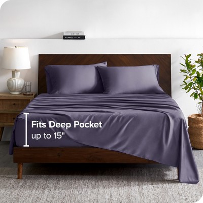 Dusty Purple Twin XL Bamboo Deep Pocket Sheet Set