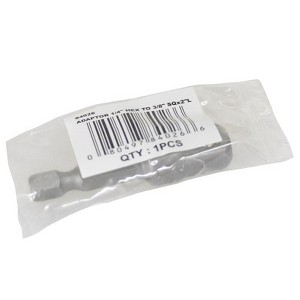 Best Way Tools Square/Hex 1/4 and 3/8 in. X 2-1/2 in. L Screwdriver Bit Adapter Carbon Steel 100 pc - 1 of 1
