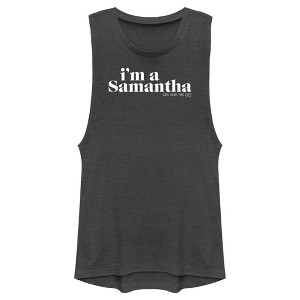 Junior's Women Sex and the City I'm a Samantha Text Festival Muscle Tee - 1 of 4