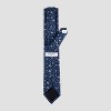 Men's Mina Floral Print Tie - Goodfellow & Co™ Navy One Size - image 2 of 4