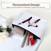 Unique Bargains Large Capacity Zipper Personalized Small Makeup Bag White - 3 of 4