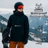Alpine Swiss Mens Snowboard Jacket 10K Waterproof Hooded Ski Shell Anorak Breathable Windproof Pullover Winter Sport Coat - 2 of 4