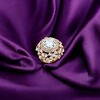 Slickblue Clear CZ Brass Ring - Rose Gold Finish, Timeless Single-Tone Style, Women's Jewelry, Size 5-8 - 2 of 3