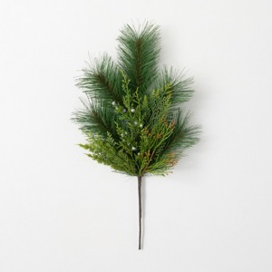 Artificial Mixed Pine & Juniper Stem Green 20"H - 1 of 2
