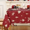 Christmas Tablecloth Reindeer Pattern Tablecloth Deer Tablecloth Home Decor Waterproof Easy Care Dining Table Covers - 2 of 4