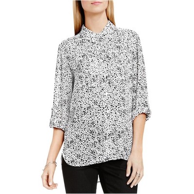 Vince Camuto Womens Vapor Dots Button Up Shirt