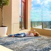 Modern Abstract Runner Rug – Washable, Non-Slip, Low Pile, Foldable Kitchen, Hallway, Laundry Carpet Runners, Contemporary - 3 of 4