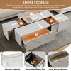47" Rectangular Coffee Table, Sliding Top Cocktail Table with 2 Drawers & 2 Hidden Storage, Accent Center Table for Living Room Office - 4 of 4