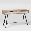 Aurora Entryway Table Beige/White - CorLiving: Mid-Century Modern, Rustic Feel, Splayed Legs, Metal Handles - 2 of 4