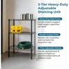 3 - Tier Heavy Duty Adjustable Shelves Metal Storage Rack Black 250 - lb Capacity 14x24x30 Inch - 3 of 4