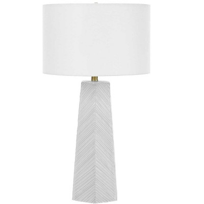 Monarch Specialties Lighting 29inchH Table Lamp White Ceramic Ivory / Cream Shade Contemporary