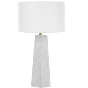 Monarch Specialties Lighting 29inchH Table Lamp White Ceramic Ivory / Cream Shade Contemporary - 1 of 4