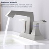ChicFurnit Bathroom Sink Faucet Modern 2 Handle Deck Mounted Faucet with Drain for Stylish Vanities, Silver and Gray, 10.24"*8.11"*7.68" - 2 of 4