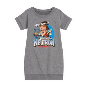 - Jimmy Neutron - Boy Genius Graphic Short Sleeve Fleece Dress - 1 of 4