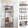 Coat Rack, 4-In-1 Hall Tree, Entryway Shoe Bench Coat Standwith Metal Frame, 3-Tier Shelf and 10 Hooks for Entryway,Hallway, Bedroom - 4 of 4