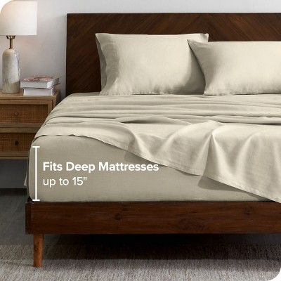 Natural Twin XL Organic Linen Sheet Set