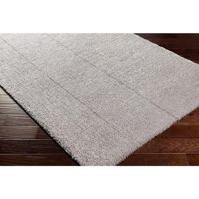 Gray Rectangular Synthetic Shag Area Rug 5'3" x 7'