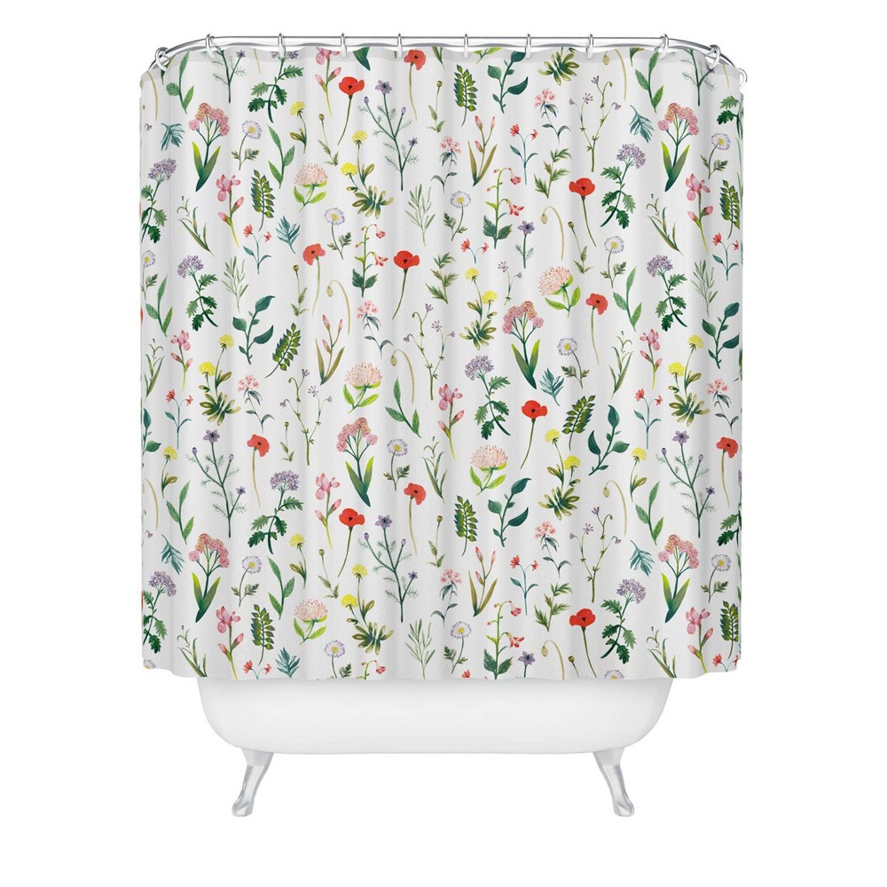 Photos - Shower Curtain My Spring  - Deny Designs: 74" Polyester Microfiber, Machine Washable, Ring Top