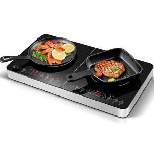 Induction Cooktop with 2 Burner,10 Temperature Levels & 8 Power Levels,240 Mins Timer, 1800W Double induction hotplate with Safety Lock,Touch Control - 1 of 4