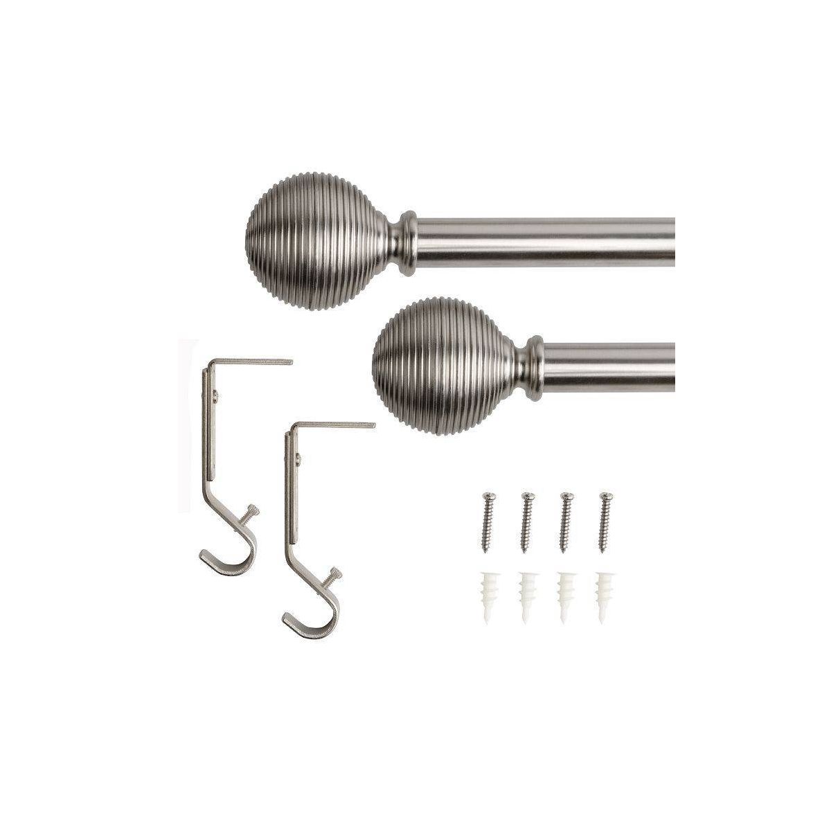 Decorative Drapery Single Rod Set with Lined Ball Finials - Lumi Home Furnishings - thumbnail 5