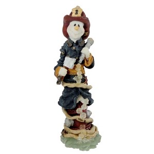 Boyds Bears 7.25 In Murphy Mcfrost...Fire & Ice Snowman Fireman Folkstone Snowman Figurines - 1 of 3