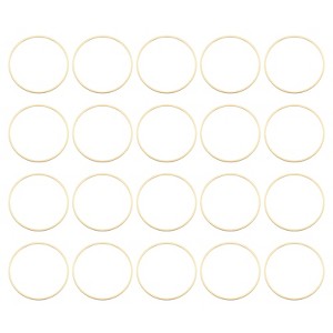 Unique Bargains DIY Craft Brass Hollow Round Jewelry Connecting O-Rings 50 Pcs - 1 of 4