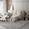 75" Upholstered L-Shaped Sectional Sofa with Ottoman - 2 of 4