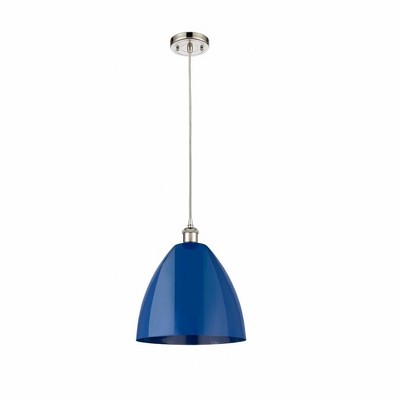 Plymouth Dome - 1 Light Cord Hung Mini Pendant In Industrial Style-14.75 Inches Tall and 12 Inches Wide
