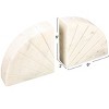 Storied Home Modern Arched Semicircle Marble Bookends with Carved Detail, Set of 2, White - 3 of 4