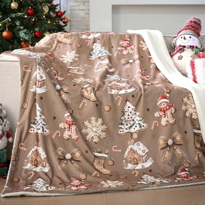 Lomsoe Christmas Flannel Throw Blanket Christmas Decorative Blankets for Home Chair Sofa Couch Bed Xmas Decor Gifts. - 1 of 4