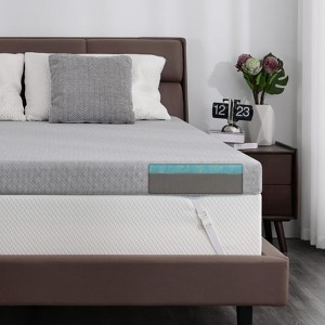 Dyonery 3/4 Inch Firm Memory Foam Bed Topper , Cooling Gel Mattress Pad High-Density Mattress Topper with Removable Cover, No Smell - 1 of 4