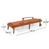 Acacia Wood Patio Chaise Lounge with Adjustable Reclining Positions, Outdoor Reclining Chair with Water-Resistant Cushions -Christopher Knight Home - 3 of 4