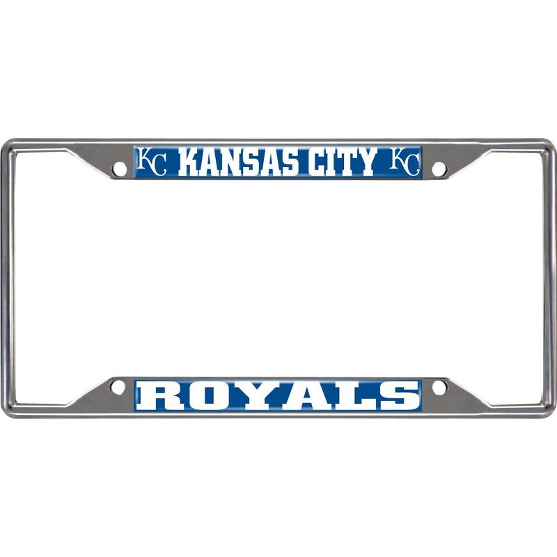 MLB Kansas City Royals Chrome Metal License Plate Frame, Durable, Vibrant Colors, Secure Fit, 1 of 4