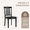 Set of 2 Wooden Windsor Dining Chairs with Spindle High Back, Farmhouse Side Chairs for Kitchen or Dining Room - 3 of 4