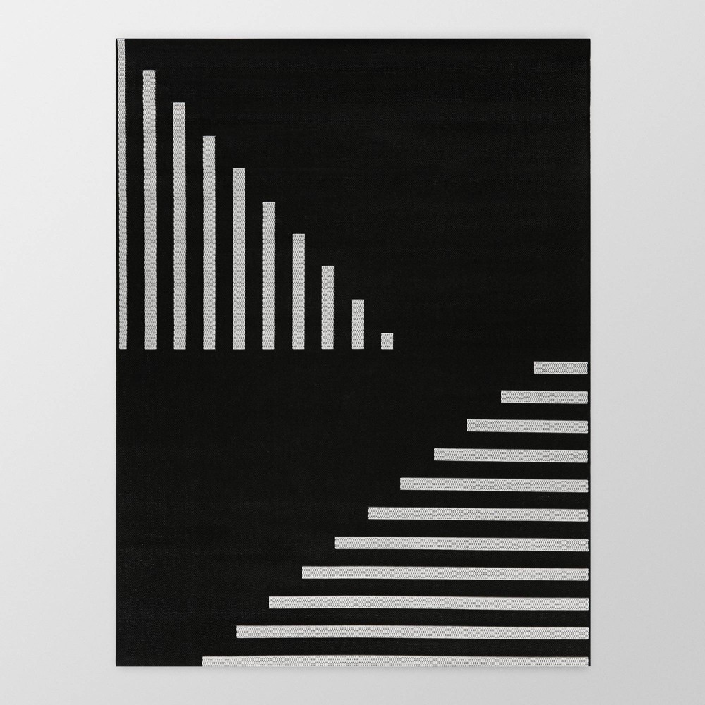 5' x 7' Geo Grace Indoor/Outdoor Rug - Black/White - Project 62™