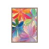 Kate and Laurel Blake Flowers on Glass 1 Framed Printed Art by Jessi Raulet of Ettavee, 24x32, Gold - 2 of 4