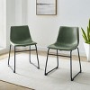Quality Faux Leather Dining Chair Set Of 2-Cuddlewood - 2 of 4