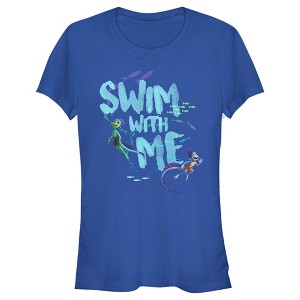 Juniors Womens Luca Swim With Me Sea Monsters T-Shirt - 1 of 4