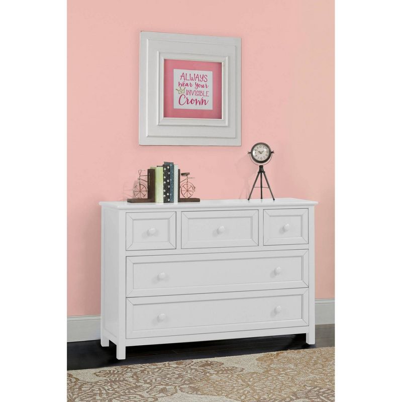 Schoolhouse 4.0 Wood Kids&#39; Dresser with 5 Drawers White - Hillsdale Furniture, 3 of 5