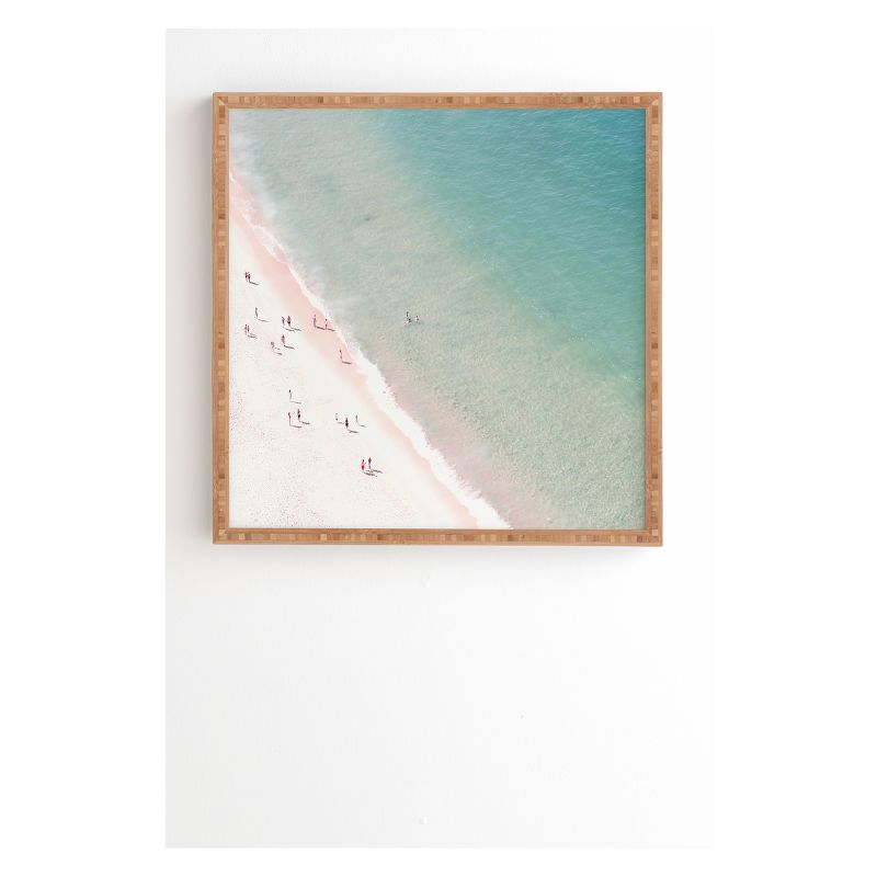 Ingrid Beddoes Summer beach love Framed Wall Art Buff Beige - society6, 1 of 7