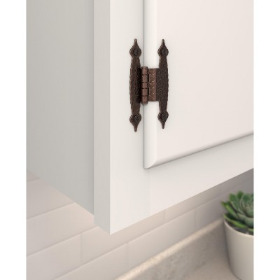 Oil-Rubbed Bronze 3/8 Inch Offset Decorative Cabinet Hinge